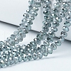 Electroplate Transparent Glass Beads Strands EGLA-A034-T3mm-Y03-1