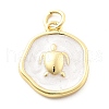 Ocean Theme Brass Enamel Pendants X-KK-Q029-01A-G-1