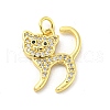 Brass Micro Pave Cubic Zirconia Pendants FIND-Z023-03B-1
