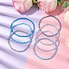 7Pcs 7 Colors Round Glass Seed Beaded Stretch Bracelets BJEW-JB10417-3