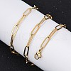 304 Stainless Steel Paperclip Chain Necklaces NJEW-U026-12G-1