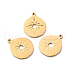 Ion Plating(IP) 316 Surgical Stainless Steel Pendants STAS-D450-22G-1