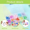 200Ps 10 Colors Transparent Crackle Acrylic Beads CACR-YW0001-3