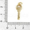 Brass Micro Pave Clear Cubic Zirconia Pendants KK-L231-12G-02-3