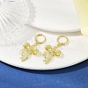 Bowknot Alloy Hoop Earrings EJEW-JE06357-02-1