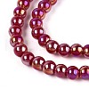 Electroplate Opaque Glass Beads Strands GLAA-T032-P4mm-AB23-3