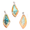 Natural Imperial Jasper Bead Pendants G-H250-07B-P-1