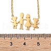 304 Stainless Steel Family Pendants Necklaces for Women NJEW-A045-11G-5