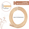 Flat Natural Bamboo Wicker Strips AJEW-WH0258-950A-2