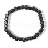 European & American Style Black Wooden Beads Stretch Bracelets for Men EE7817-2