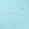 925 Sterling Silver Infinity Pendant Necklace for Women NJEW-C019-01S-2