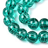 Drawbench Transparent Glass Round Beads Strands X-GLAD-Q012-8mm-12-2