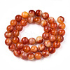 Glass Round Beads Strands X-GLAA-M044-01O-2