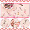 Awareness Ribbon Alloy Enamel Pendant Decorations HJEW-AB00600-4