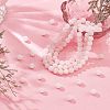 Olycraft Frosted Natural Rose Quartz Round Beads Strands G-OC0003-57B-5