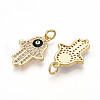 Brass Micro Pave Cubic Zirconia Pendants KK-T070-70-2