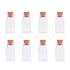 Clear Glass Jars Glass Bottles with Corks and Iron Screw Eye Pins Wish Bottles for Crafts AJEW-PH0004-01-1