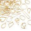 Alloy Open Back Bezel Pendants PALLOY-TA0001-72G-2