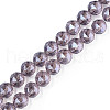 Electroplate Transparent Glass Beads Strands EGLA-N002-34A-C01-1