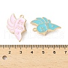 Alloy Pearl Pink and Sky Blue Enamel Split Pendants PALLOY-V006-03B-G-3