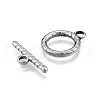 Non-Tarnish 201 Stainless Steel Toggle Clasps STAS-N099-36-3