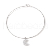 Brass with ABS Imitation Pearl Charm Necklace BJEW-Q350-05A-P-1