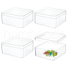 Square Acrylic Storage Boxes CON-WH0092-49-1
