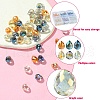 48Pcs 6 Colors Transparent Glass Beads Strands GLAA-YW0003-58-3