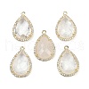 Natural Quartz Crystal Faceted Pendants G-I382-05G-10-1