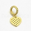 CZ Brass Micro Pave AAA Cubic Zirconia Large Hole European Dangle Charms X-ZIRC-L014-07G-NR-2