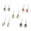 Glass Beads Dangle Earrings EJEW-JE02175-1