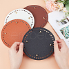   4Pcs 4 Style Litchi Grain PU Leather Bag Bottoms FIND-PH0007-09-3