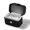 Rectangle PU Leather Jewelry Ring Storage Boxes CON-K002-06A-3