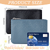 CRASPIRE 2Pcs 2 Colors Litchi Print PU Leather Zip Pouches ABAG-CP0001-08A-2