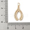 Brass Micro Pave Cubic Zirconia Pendants KK-Z107-15G-04-3