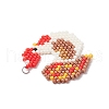 Handmade Glass Seed Beaded Pendants PALLOY-MZ00748-02-4