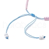 Handmade Rainbow Glass Seed Beads Braided Beaded Bracelets BJEW-MZ00131-4
