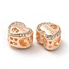 Rack Plating Alloy Rhinestone European Beads PALLOY-P289-30RG-3