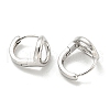 Brass Hoop Earrings EJEW-L211-011C-P-2