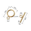 Ion Plating(IP) 304 Stainless Steel Ring Toggle Clasps STAS-CJ0001-46-2