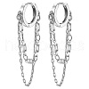 Round Brass Micro Pave Clear Cubic Zirconia Hoop Earrings FS-WG18906-02-1