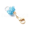 Teardrop Jellyfish Glass Seed & Glass Pendant Decorations HJEW-MZ00237-01-4