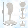 Ear Shaped Line & Wood Earrings Display Stands ODIS-WH0061-66-2