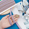 Polyester Filigree Wavy Lace Ribbon OCOR-WH0082-211B-4