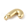 Rack Plating Brass Balloon Letter Pendants KK-C050-01G-J-2