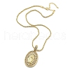 Brass Cubic Zirconia Pendant Necklaces for Women NJEW-U034-01B-G-4