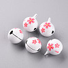 Baking Painted Brass Bell Pendants KKB-S002-019C-1