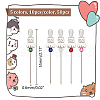 50Pcs 5 Colors Iron Head Pins DIY-AB00031-2