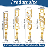 Olycraft 8Pcs 8 Styles Brass Pave Clear Cubic Zirconia Watch Band Clasps KK-OC0001-45-2