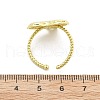 Heart Brass Cuff Rings for Women RJEW-C123-09G-5